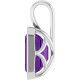 Platinum Natural Amethyst Pendant