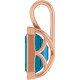 14K Rose Natural London Blue Topaz Pendant