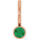 14K Rose Natural Emerald Charm/Pendant