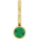 14K Yellow Natural Emerald Charm/Pendant