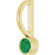 14K Yellow Natural Emerald Charm/Pendant