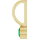 14K Yellow Natural Emerald Charm/Pendant