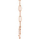 14K Rose 1/8 CTW Natural Diamond Heart & Arrow 16" Necklace 