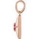 14K Rose Natural Ruby Pendant