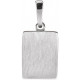 14K White Natural Ruby Pendant