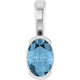 Platinum Natural Sky Blue Topaz Pendant