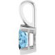 Platinum Natural Sky Blue Topaz Pendant