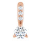 14K Rose 1/10 CTW Natural Diamond Pendant