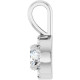 14K White 1/4 CTW Natural Diamond Halo-Style Pendant