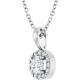 Sterling Silver 4 mm Natural Diamond & .05 CTW Natural Diamond 16-18" Necklace  
