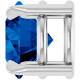 Sterling Silver 6 mm Natural Blue Sapphire Pendant