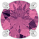 Sterling Silver 5.5 mm Natural Pink Tourmaline Pendant