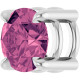 Sterling Silver 5.5 mm Natural Pink Tourmaline Pendant