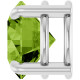 Sterling Silver 8 mm Natural Peridot Pendant