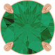 14K Rose 8 mm Lab-Grown Emerald Pendant