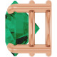 14K Rose 8 mm Lab-Grown Emerald Pendant