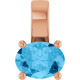 14K Rose Natural Swiss Blue Topaz Pendant