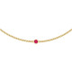 14K Yellow Natural Pink Spinel 16" Necklace