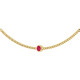 14K Yellow Natural Pink Spinel 16" Necklace