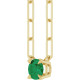 14K Yellow Natural Emerald 18" Necklace