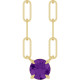 14K Yellow Natural Amethyst 16" Necklace