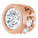 14K Rose Natural White Sapphire & .07 CTW Natural Diamond Pendant