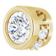 14K Yellow Natural White Sapphire & .07 CTW Natural Diamond Pendant