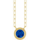 14K Yellow Natural Blue Sapphire 18" Necklace