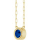 14K Yellow Natural Blue Sapphire 18" Necklace