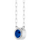 Sterling Silver Natural Blue Sapphire 18" Necklace