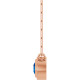 14K Rose Lab-Grown Blue Sapphire 18" Necklace