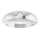 Sterling Silver 1/4 CT Lab-Grown Diamond Dome Ring