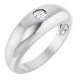 Sterling Silver 1/4 CT Natural Diamond Dome Ring