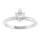 Sterling Silver Natural White Sapphire & .03 CT Natural Diamond Ring
