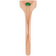 14K Rose Engravable Lab-Grown Emerald Signet Ring