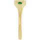 14K Yellow Engravable Lab-Grown Emerald Signet Ring