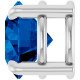 Sterling Silver 6.5 mm Natural Blue Sapphire Pendant