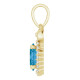 14K Yellow Natural London Blue Topaz & .08 CTW Natural Diamond Bow Pendant