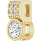 14K Yellow Natural White Sapphire & .04 CTW Natural Diamond Pendant