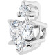 Sterling Silver Natural White Sapphire & .03 CT Natural Diamond Pendant