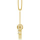14K Yellow .08 CTW Natural Diamond Charm 16" Necklace