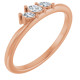14K Rose 1/8 CTW Natural Diamond Ring