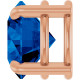 14K Rose 8 mm Lab-Grown Blue Sapphire Pendant