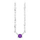 14K White Natural Amethyst Bar 16" Necklace