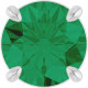 Platinum 6.5 mm Lab-Grown Emerald Pendant