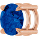 14K Rose 6.5 mm Natural Blue Sapphire Pendant
