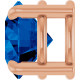 14K Rose 6.5 mm Natural Blue Sapphire Pendant