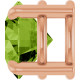 14K Rose 6.5 mm Natural Peridot Pendant