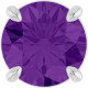 Platinum 6.5 mm Natural Amethyst Pendant