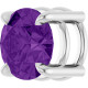 Platinum 6.5 mm Natural Amethyst Pendant